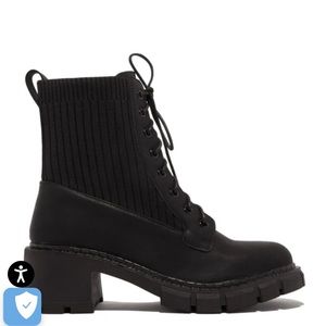 MissLola Heel Combat Boots